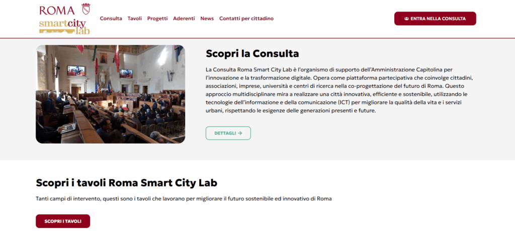 Partecipanti della Consulta Roma Smart City durante un incontro
